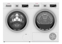 Bosch 500 Series Compact 2.2 Cu. Ft. Washer and 4.0 Cu. Ft. Heat Pump Dryer | Laveuse compacte de 2,2 pi³ et sécheuse de 4,0 pi³ série 500 avec pompe à chaleur Bosch  | BHFL500L