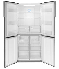 Haier 16.4 Cu. Ft. Quad-Door Refrigerator - QHE16HYPFS | Réfrigérateur à 4 portes Haier de 16,4 pi³ - QHE16HYPFS | QHE16HYS