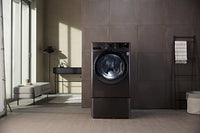 LG 5.2 Cu. Ft. Smart All-in-One Front-Load Washer/Dryer - WM3998HBA - Laundry Centre in Black Steel