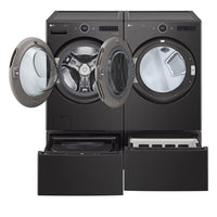 LG 5.8 Cu. Ft. Smart Front-Load Washer and 7.4 Cu. Ft. Electric Dryer - Black Steel | Laveuse intelligente à chargement frontal de 5,8 pi³ et sécheuse électrique de 7,4 pi³ de LG - acier noir | LGFL670B