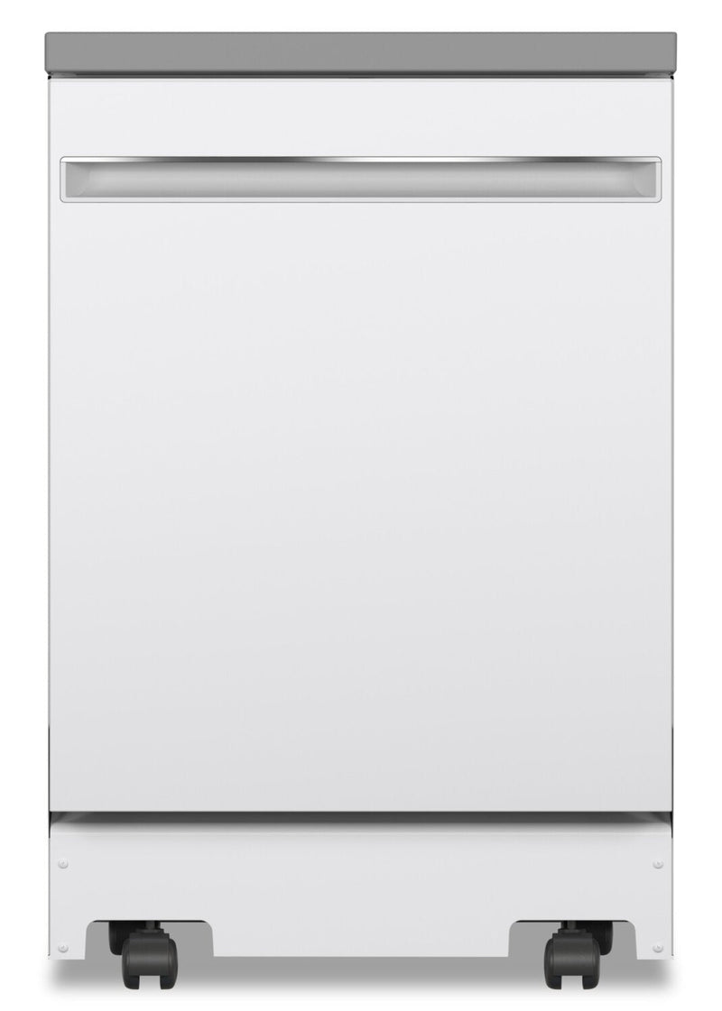 GE 24" Portable Top-Control Dishwasher - GPT225SGLWW - Dishwasher in White
