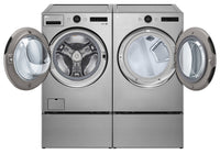 LG 5.2 Cu. Ft. Front-Load Washer and 7.4 Cu. Ft. Gas Dryer with TurboSteam® | Laveuse à chargement frontal 5,2 pi³ et sécheuse à gaz 7,4 pi³ avec technologie TurboSteamMD de LG | LGFL550G