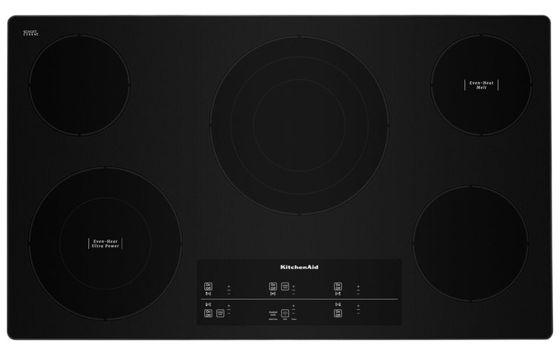 KitchenAid 36" Electric Cooktop with Touch-Activated Controls - KCES956KSS | Surface de cuisson électrique KitchenAid de 36 po avec commandes tactiles - KCES956KSS | KCES96KS