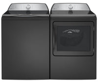 GE Profile 5.8 Cu. Ft. Top-Load Washer and 7.4 Cu. Ft. Electric Dryer - Diamond Grey | Laveuse à chargement par le haut de 5,8 pi3 et sécheuse électrique de 7,4 pi3 de GE Profile - gris diamant | GETL600G
