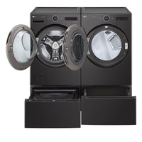 LG 5.8 Cu. Ft. Smart Front-Load Washer and 7.4 Cu. Ft. Electric Dryer - Black Steel | Laveuse intelligente à chargement frontal de 5,8 pi³ et sécheuse électrique de 7,4 pi³ de LG - acier noir | LGFL670B