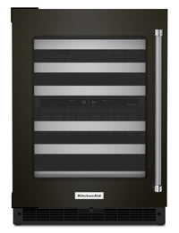 KitchenAid 5 Cu. Ft. 46-Bottle Wine Cellar with Left-Swing Door - KUWL314KBS | Cellier à vin KitchenAid de 5 pi3 pour 46 bouteilles avec charnières de porte à gauche - KUWL314KBS | KUWL314B