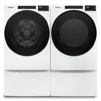 Whirlpool 5.2 Cu. Ft. Front-Load Washer and 7.4 Cu. Ft. Electric Dryer - White | Laveuse à chargement frontal de 5,2 pi³ et sécheuse électrique de 7,4 pi³ de Whirlpool - blanches | WHFL565L