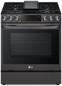 LG 6.3 Cu. Ft. Smart Front-Control Gas Range with Air Fry - LSGL6335D | Cuisinière à gaz intelligente LG de 6,3 pi3 avec commandes à l’avant et Air Fry - LSGL6335D | LSGL633D