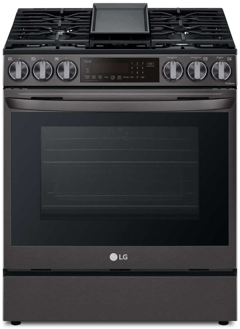 LG 6.3 Cu. Ft. Smart Front-Control Gas Range with Air Fry - LSGL6335D | Cuisinière à gaz intelligente LG de 6,3 pi3 avec commandes à l’avant et Air Fry - LSGL6335D | LSGL633D