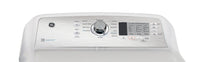 GE 5.3 Cu. Ft. Top-Load Washer and 7.4 Cu. Ft. Electric Dryer with SaniFresh - White | Laveuse à chargement par le haut 5,3 pi³ et sécheuse électrique 7,4 pi³ GE avec SaniFresh - blanches | GETL680W