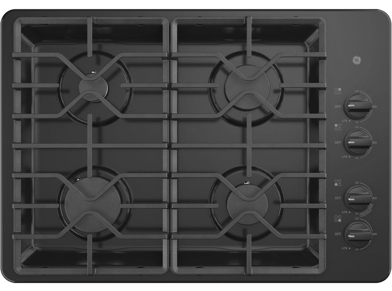 GE 30" Built-In Deep Recessed Gas Cooktop - JGP3030DLBB | Surface de cuisson à gaz profondément encastrée GE de 30 po – JGP3030DLBB | JGP3030B