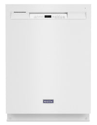 Maytag Front-Control Dishwasher with Dual Power Filtration - MDB4949SKW - Dishwasher in White