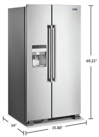 Maytag 25 Cu. Ft. Side-by-Side Refrigerator - MSS25C4MGZ | Réfrigérateur Maytag de 25 pi³ à compartiments juxtaposés - MSS25C4MGZ | MSS254GZ