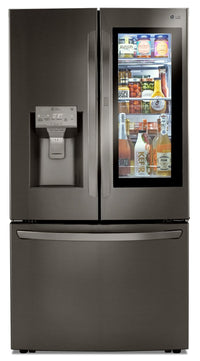 LG 23.5 Cu. Ft. French-Door Refrigerator with InstaView™ Door-in-Door® - LRFVC2406D - Refrigerator in Smudge Resistant Black Stainless Steel