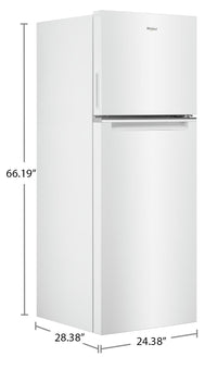 Whirlpool 12.9 Cu. Ft. Top-Freezer Refrigerator - WRT313CZLW | Réfrigérateur Whirlpool de 12,9 pi³ à congélateur supérieur - WRT313CZLW | WRT313LW