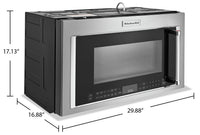 KitchenAid 1.9 Cu. Ft. Over-the-Range Convection Microwave - YKMHC319LPS  | Four à micro-ondes à hotte intégrée KitchenAid de 1,9 pi³ à convection - YKMHC319LPS  | YKMHC3PS