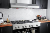 KitchenAid® 48" Commercial-Style Wall-Mount Canopy Range Hood - KVWC958KSS | Hotte de cuisinière murale à pavillon KitchenAid de style commercial de 48 po - KVWC958KSS | KVWC958S
