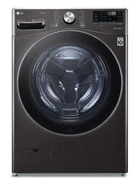 LG 5.2 Cu. Ft. AI Front-Load Washer with TrueSteam® - WM4100HBA | Laveuse IA LG à chargement frontal de 5,2 pi3 avec technologie TrueSteamMD – WM4100HBA | WM4100HB