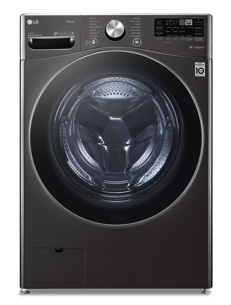 LG 5.2 Cu. Ft. AI Front-Load Washer with TrueSteam® - WM4100HBA | Laveuse IA LG à chargement frontal de 5,2 pi3 avec technologie TrueSteamMD – WM4100HBA | WM4100HB