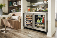 KitchenAid 5 Cu. Ft. 46-Bottle Wine Cellar with Left-Swing Door - KUWL214KSB | Cellier à vin KitchenAid de 5 pi3 pour 46 bouteilles avec charnières de porte à gauche - KUWL214KSB | KUWL214S