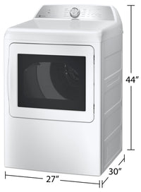 GE Profile 7.4 Cu. Ft. Electric Dryer with Built-In Wi-Fi - PTD60EBMRWS | Sécheuse électrique GE Profile de 7,4 pi³ avec Wi-Fi intégré - PTD60EBMRWS | PTD60EWS