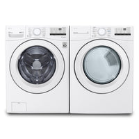 LG 5.2 Cu. Ft. Front-Load Washer and 7.4 Cu. Ft. Electric Dryer - White | Laveuse à chargement frontal de 5,2 pi³ et sécheuse électrique de 7,4 pi³ de LG - blanches | LGFL3400