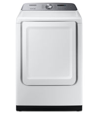 Samsung 5.8 Cu. Ft. Top-Load Washer and 7.4 Cu. Ft. Electric Dryer - White | Laveuse à chargement par le haut de 5,8 pi³ et sécheuse électrique de 7,4 pi³ de Samsung – blanches | SATL5200
