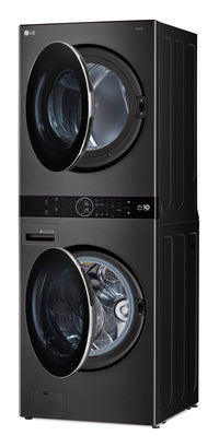 LG WashTower™ with 5.2 Cu. Ft. Washer and 7.2 Cu. Ft. Heat Pump Ventless Dryer - WKHC202HBA | Tour de lavage WashTowerMC de LG avec laveuse de 5,2 pi³ et sécheuse de 7,2 pi³ avec pompe à chaleur sans de conduit de ventilation - WKHC202HBA | WKHC202H