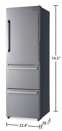 Galanz 12.4 Cu. Ft. 3-Door Refrigerator - GLR12BS2E16 | Réfrigérateur à 3 portes Galanz de 12,4 pi³ - GLR12BS2E16 | GLR12B16