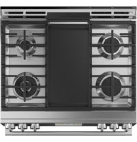 Café 5.7 Cu. Ft. 6-Burner Front-Control Dual Fuel Range - CC2S900M2NS5 | Cuisinière hybride Café de 5,7 pi3 avec commandes à l’avant et 6 brûleurs - CC2S900M2NS5 | CC2S900N