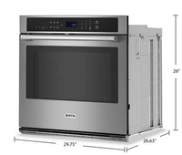 Maytag 5 Cu. Ft. Single Wall Oven with Air Fry and Basket - MOES6030LZ | Four mural simple Maytag de 5 pi3 avec friture à air et panier - MOES6030LZ | MOES603Z