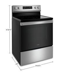 Whirlpool 5.3 Cu. Ft. Electric Range with 5-in-1 Air Fry Oven - YWFE550S0LZ 