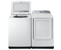 Samsung 5.8 Cu. Ft. Top-Load Washer and 7.4 Cu. Ft. Electric Dryer - White | Laveuse à chargement par le haut de 5,8 pi³ et sécheuse électrique de 7,4 pi³ de Samsung – blanches | SATL5200