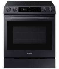 Samsung 6.3 Cu. Ft. Slide-In Electric Range with True Convection - NE63T8711SG/AC - Electric Range in Black Stainless Steel 