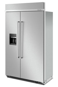 KitchenAid 29.4 Cu. Ft. Built-In Side-by-Side Refrigerator - KBSD708MSS | Réfrigérateur encastré KitchenAid de 29,4 pi³ à compartiments juxtaposés - KBSD708MSS | KBSD708S