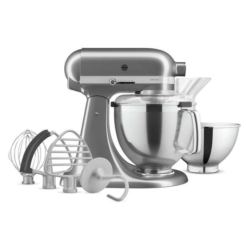 KitchenAid Artisan Series Tilt-Head Stand Mixer with Premium Accessory Pack - KSM195PSMS | Batteur sur socle à tête inclinable KitchenAid de la série Artisan avec trousse d'accessoires de qualité supérieure - KSM195PSMS | KSM9PSMS
