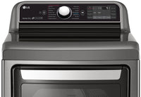 LG 7.3 Cu. Ft. TurboSteam™ Dryer with EasyLoad™ Dual-Opening Door - DLEX7900VE - Dryer in Stainless Steel
