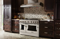 KitchenAid® 48" Commercial-Style Wall-Mount Canopy Range Hood - KVWC958KSS | Hotte de cuisinière murale à pavillon KitchenAid de style commercial de 48 po - KVWC958KSS | KVWC958S
