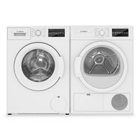 Bosch 300 Series 2.2 Cu. Ft. Front-Load Washer and 4 Cu. Ft. Condensation Dryer  | Laveuse à chargement frontal 2,2 pi³ et sécheuse par condensation de 4 pi³ de série 300 de Bosch  | BHFL300W