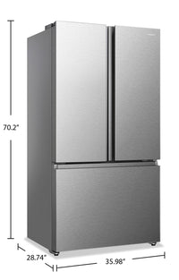 Hisense 22.5 Cu. Ft. Counter-Depth French-Door Refrigerator - RF225A3CSE | Réfrigérateur Hisense de 22,5 pi³ à portes françaises de profondeur comptoir - RF225A3CSE | RF22A3CS