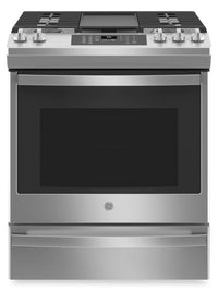 GE 5.6 Cu. Ft. Convection Gas Range with No-Preheat Air Fry - JCGS760SPSS | Cuisinière à gaz GE de 5,6 pi3 à convection avec friture à air sans préchauffage - JCGS760SPSS | JCGS76SS