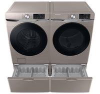 Samsung 5.2 Cu. Ft. Front-Load Washer and 7.5 Cu. Ft. Electric Dryer - Champagne | Laveuse à chargement frontal 5,2 pi³ et sécheuse électrique 7,5 pi³ de Samsung - champagne | SAFL630C