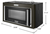 KitchenAid 1.9 Cu. Ft. Over-the-Range Convection Microwave - YKMHC319LBS | Four à micro-ondes à hotte intégrée KitchenAid de 1,9 pi³ à convection - YKMHC319LBS | YKMHC3BS