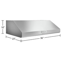 KitchenAid 36" Commercial-Style Under-Cabinet Range Hood - KVUC606KSS | Hotte de cuisinière sous l'armoire KitchenAid de 36 po de style commercial - KVUC606KSS | KVUC60KS