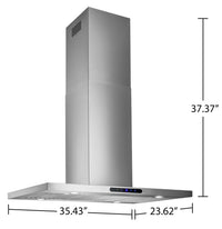 Broan Elite EIT1 Series 36" Island Range Hood - EIT1366SS | Hotte îlot de cuisinière Broan Elite de série EIT1 de 36 po – EIT1366SS | EIT1366S