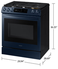 Samsung Bespoke 6 Cu. Ft. Gas Range with Air Fry - NX60A8711QN/AA | Cuisinière à gaz Bespoke Samsung de 6 pi3 avec friture à air chaud - NX60A8711QN/AA | NX60A8NS