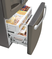 GE 22.1 Cu. Ft. Counter-Depth French-Door Refrigerator - GYE22GMNES | Réfrigérateur GE de 22,1 pi³ à portes françaises de profondeur comptoir - GYE22GMNES | GYE22GES