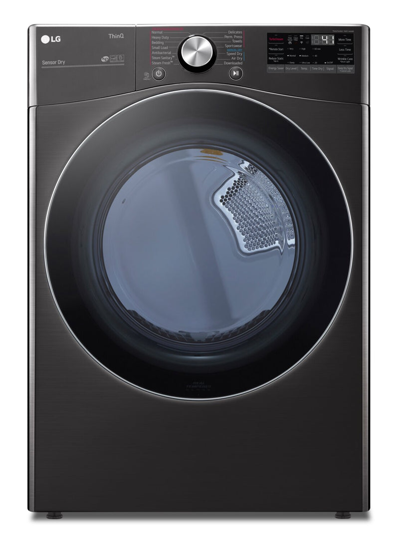 LG 7.4 Cu. Ft. Gas Dryer with AI Sensor Dry - DLGX4201B | Sécheuse à gaz LG de 7,4 pi3 avec séchage par capteur IA - DLGX4201B | DLGX4201