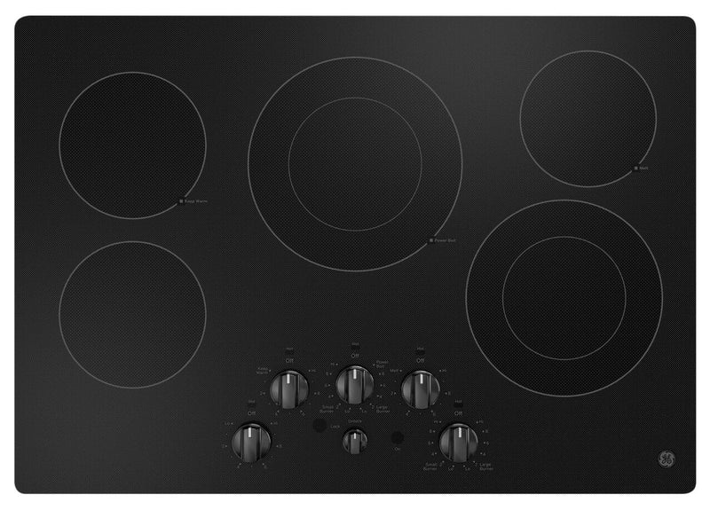 GE 30" Electric Cooktop with Built-In Knob-Control - JEP5030DTBB | Surface de cuisson électrique GE de 30 po avec boutons de commande intégrés - JEP5030DTBB | JEP5030B