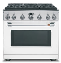 Café Handle and Knob Set for 36" Range in Brushed Stainless - CXPR6HKPMSS | Ensemble de poignées et de boutons Café acier brossé pour cuisinière de 36 po - CXPR6HKPMSS | CXPR6HKS